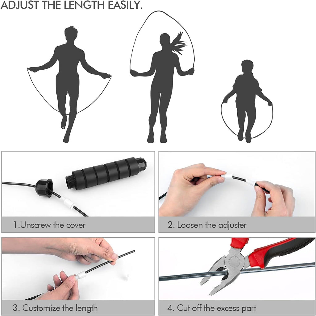 Jump Rope, Tangle-Free Rapid Speed Jumping Rope Cable, Exercise Fitness Workout Equipment & Slim Body