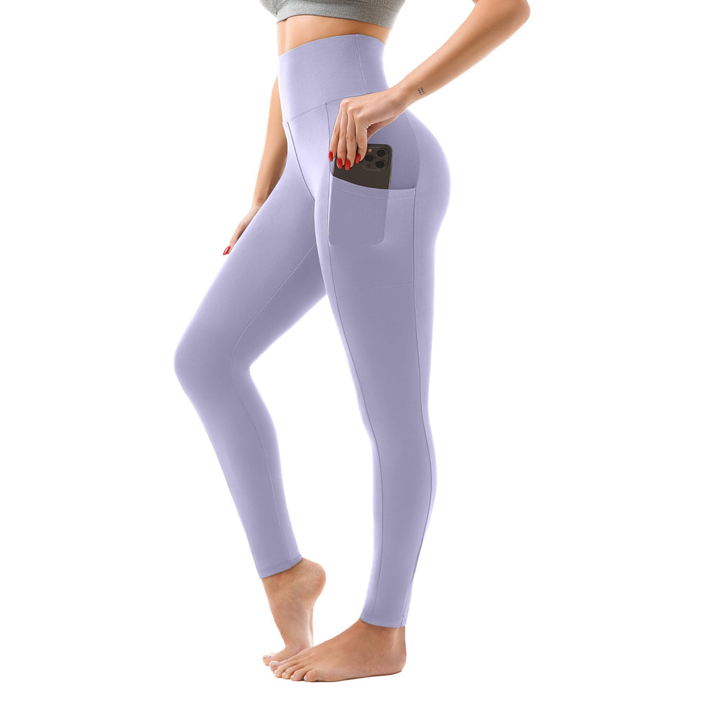 High Waisted Leggings with Pockets Women, Full Length Capri Buttery Soft Stretchy Yoga Pants