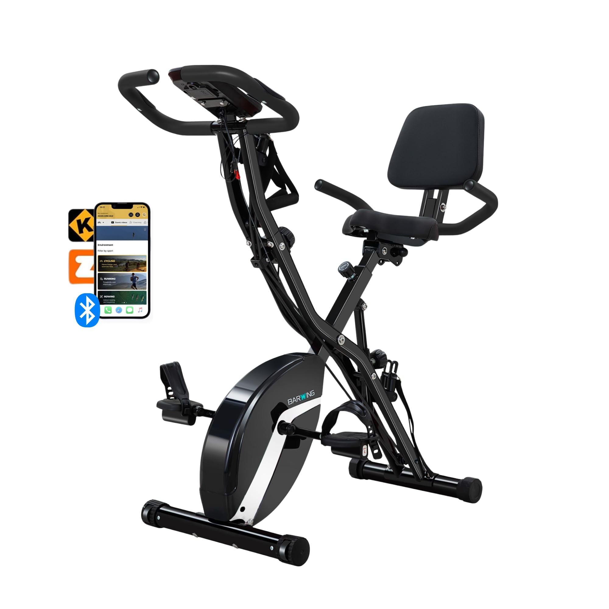 Stationary Exercise Bike for Home Workout, 5 IN 1 Foldable Indoor Cycling Bike