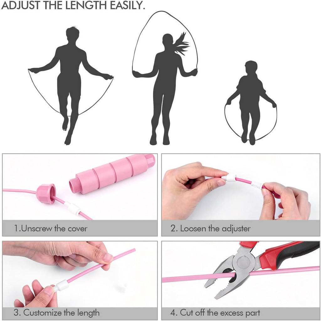 Jump Rope, Tangle-Free Rapid Speed Jumping Rope Cable, Exercise Fitness Workout Equipment & Slim Body