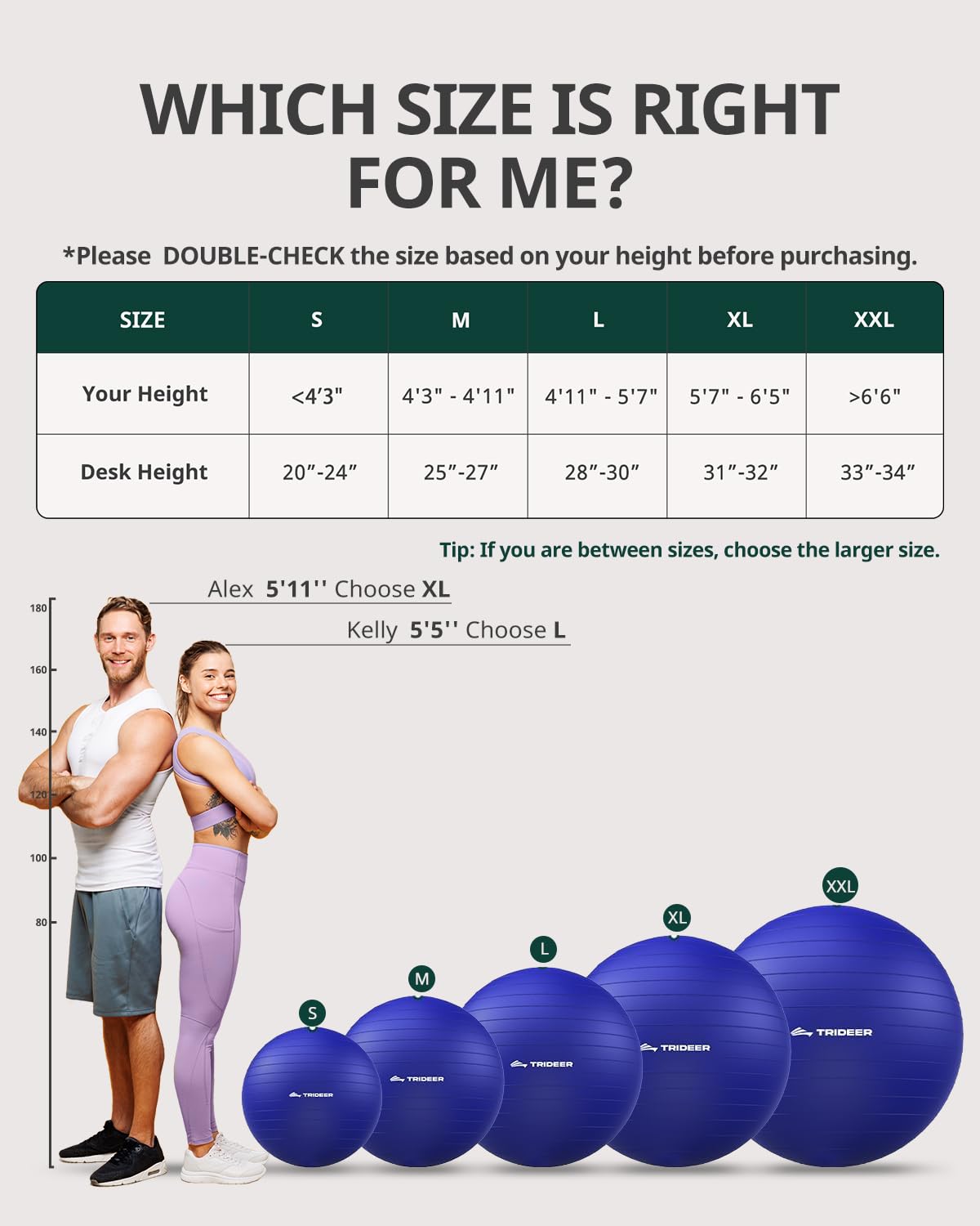 Exercise Ball for Yoga, Pilates & Fitness – Stability Ball Equipment for Home Gym & Office