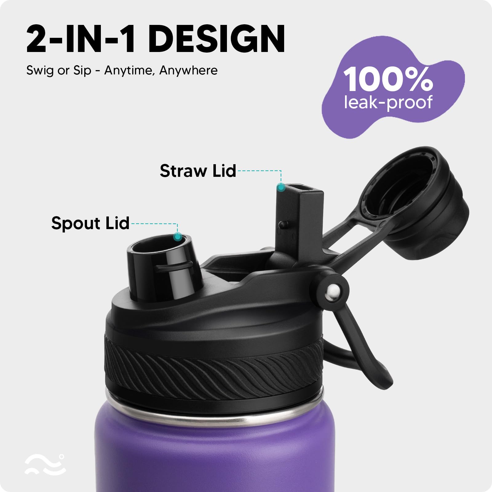 Insulated Water Bottle with Silicone Boot (36hrs Cold/18hrs Hot)