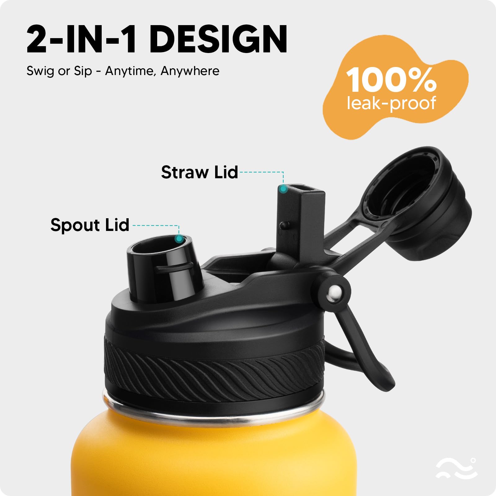 Insulated Water Bottle with Silicone Boot (36hrs Cold/18hrs Hot)