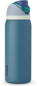 FreeSip Insulated Stainless Steel Water Bottle with Straw, BPA-Free Sports Water Bottle, Great for Travel, 32 Oz, Very, Very Dark