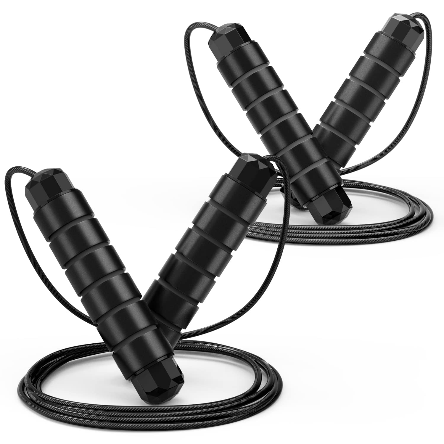 Jump Rope, Tangle-Free Rapid Speed Jumping Rope Cable, Exercise Fitness Workout Equipment & Slim Body