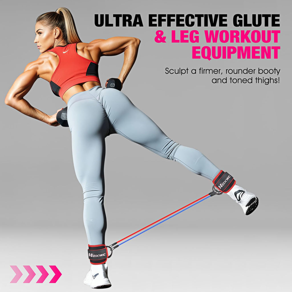 Ankle Resistance Bands with Cuffs, Ankle Bands for Working Out