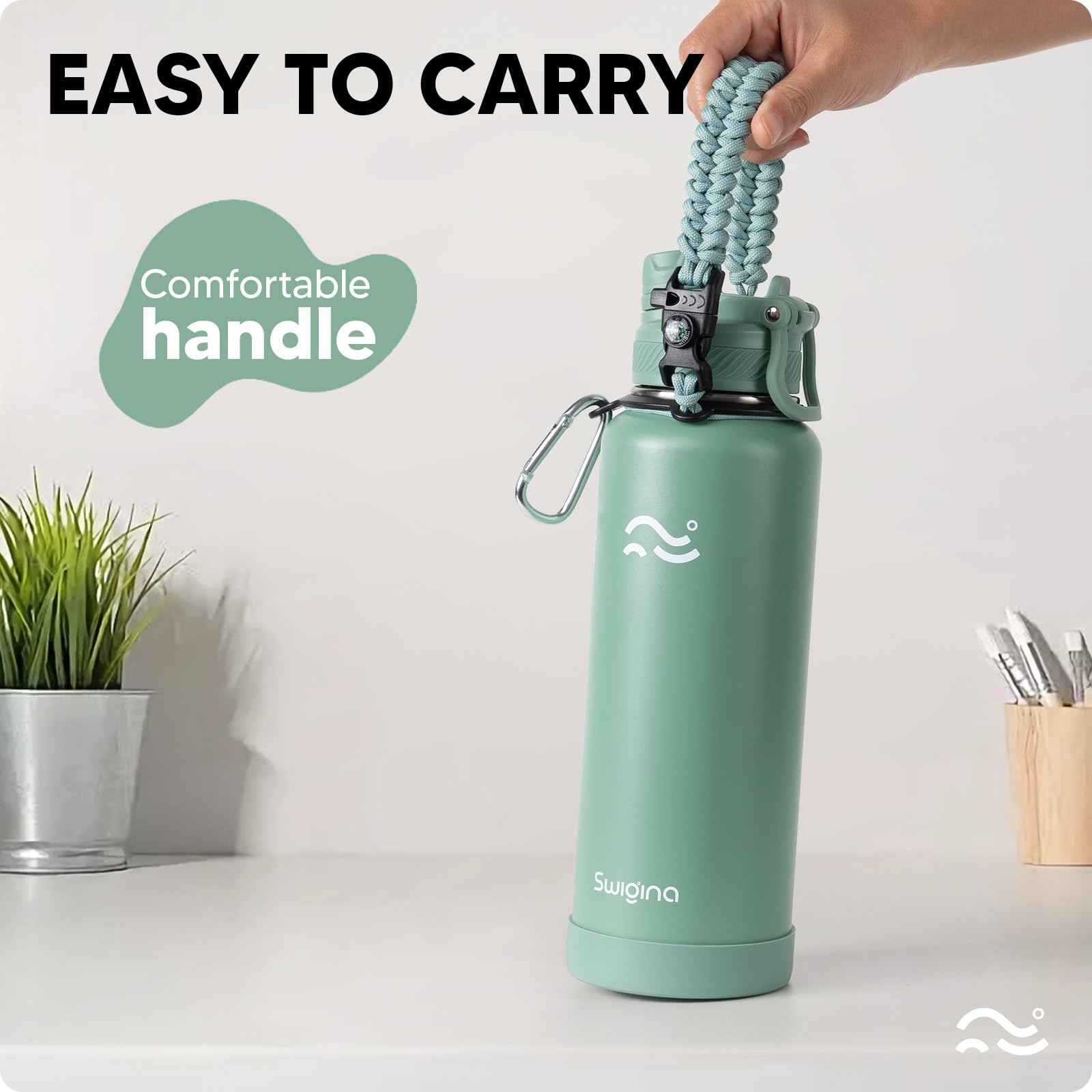 Insulated Water Bottle with Silicone Boot (36hrs Cold/18hrs Hot)