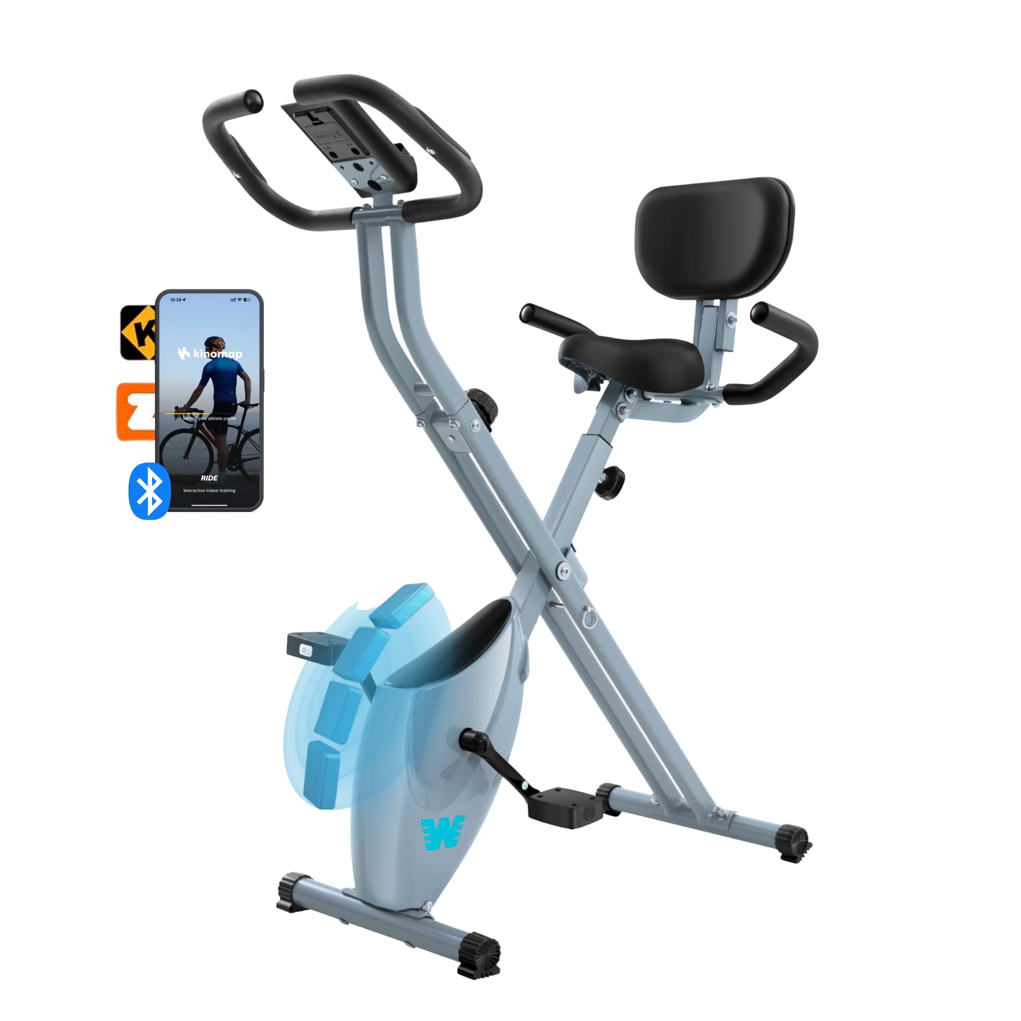 Stationary Exercise Bike for Home Workout, 5 IN 1 Foldable Indoor Cycling Bike