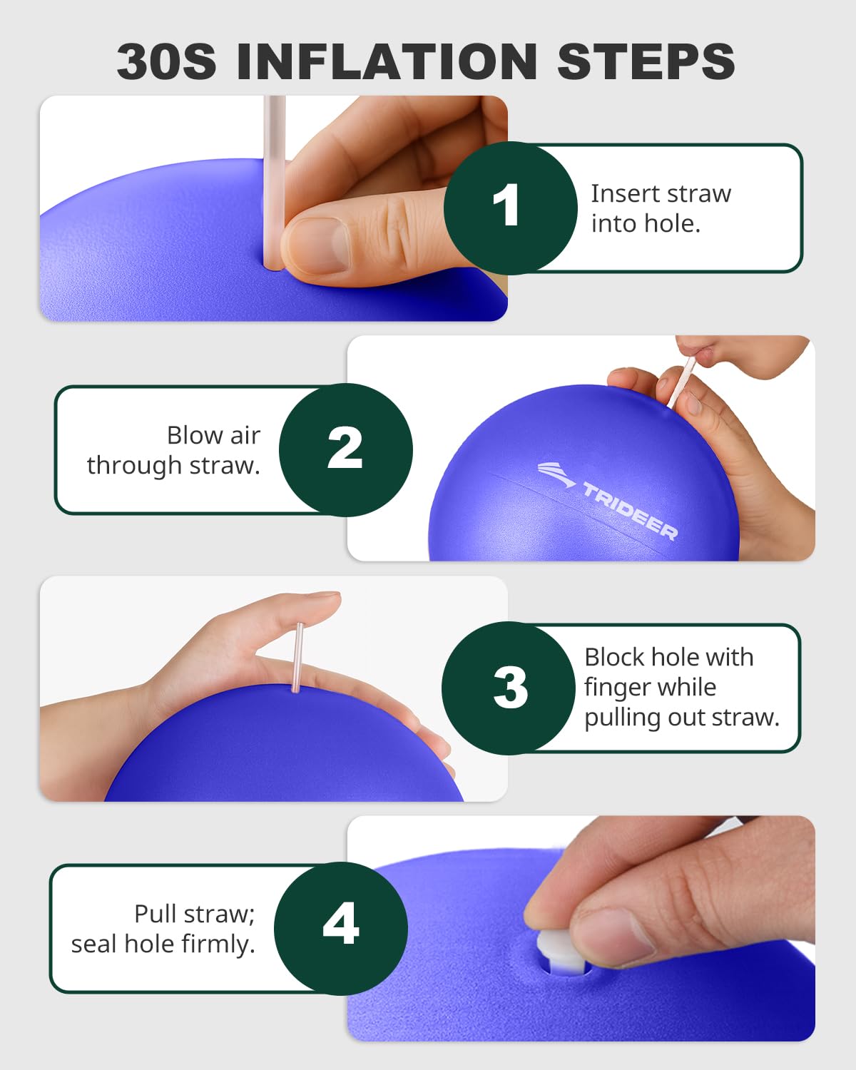 Exercise Ball for Yoga, Pilates & Fitness – Stability Ball Equipment for Home Gym & Office