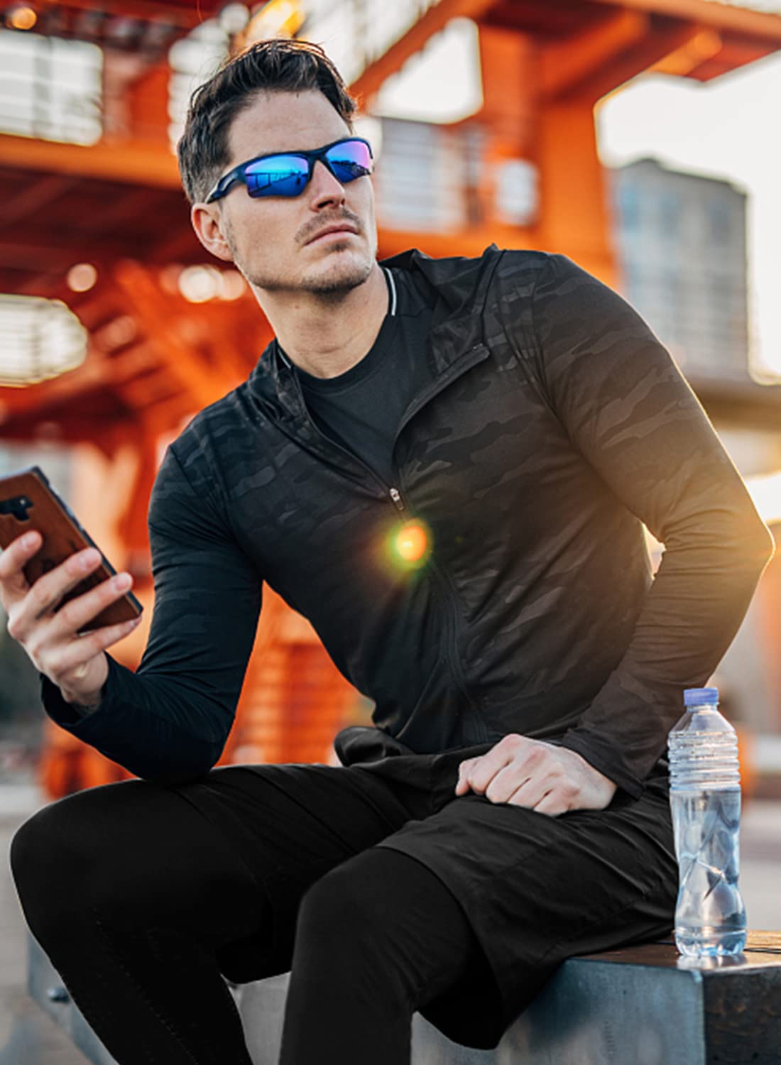 Men's 2 in 1 Running Pants, Gym Workout Compression Pants