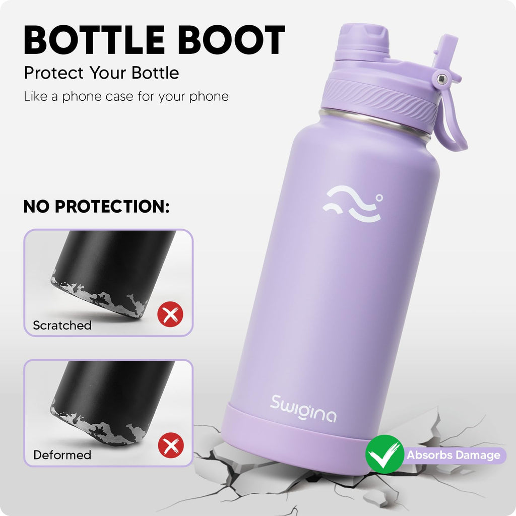 Insulated Water Bottle with Silicone Boot (36hrs Cold/18hrs Hot)