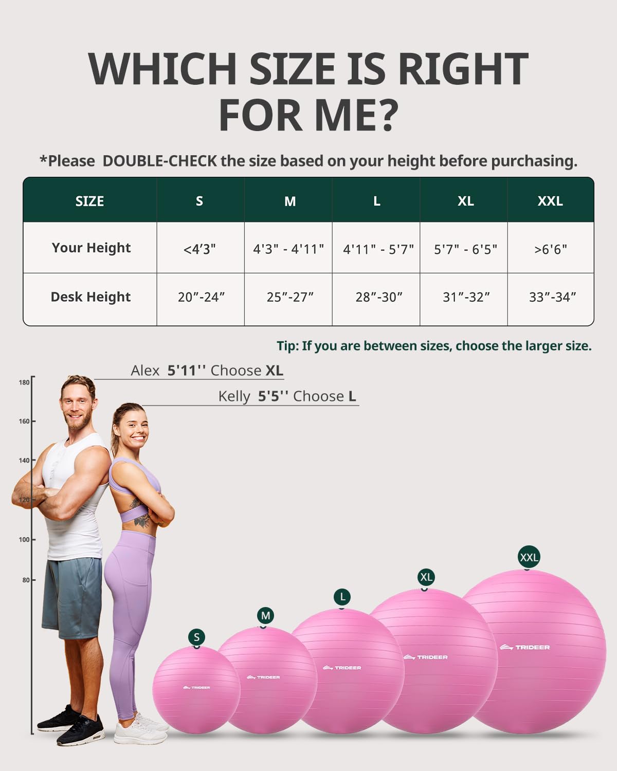 Exercise Ball for Yoga, Pilates & Fitness – Stability Ball Equipment for Home Gym & Office