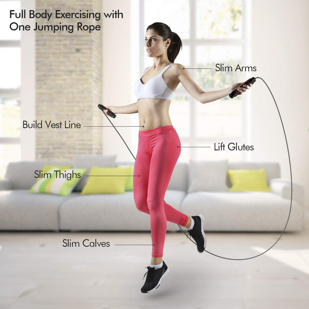 Jump Rope, Tangle-Free Rapid Speed Jumping Rope Cable, Exercise Fitness Workout Equipment & Slim Body