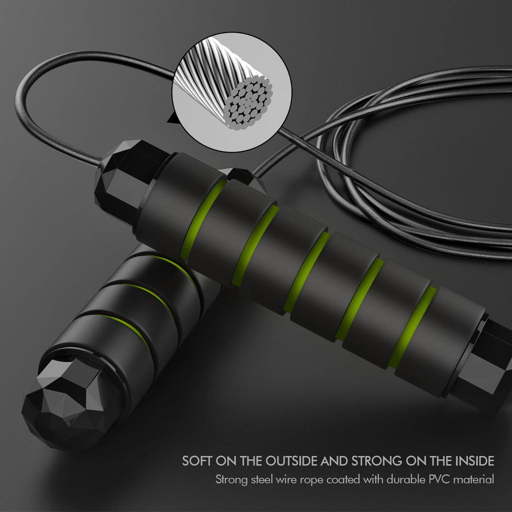 Jump Rope, Tangle-Free Rapid Speed Jumping Rope Cable, Exercise Fitness Workout Equipment & Slim Body