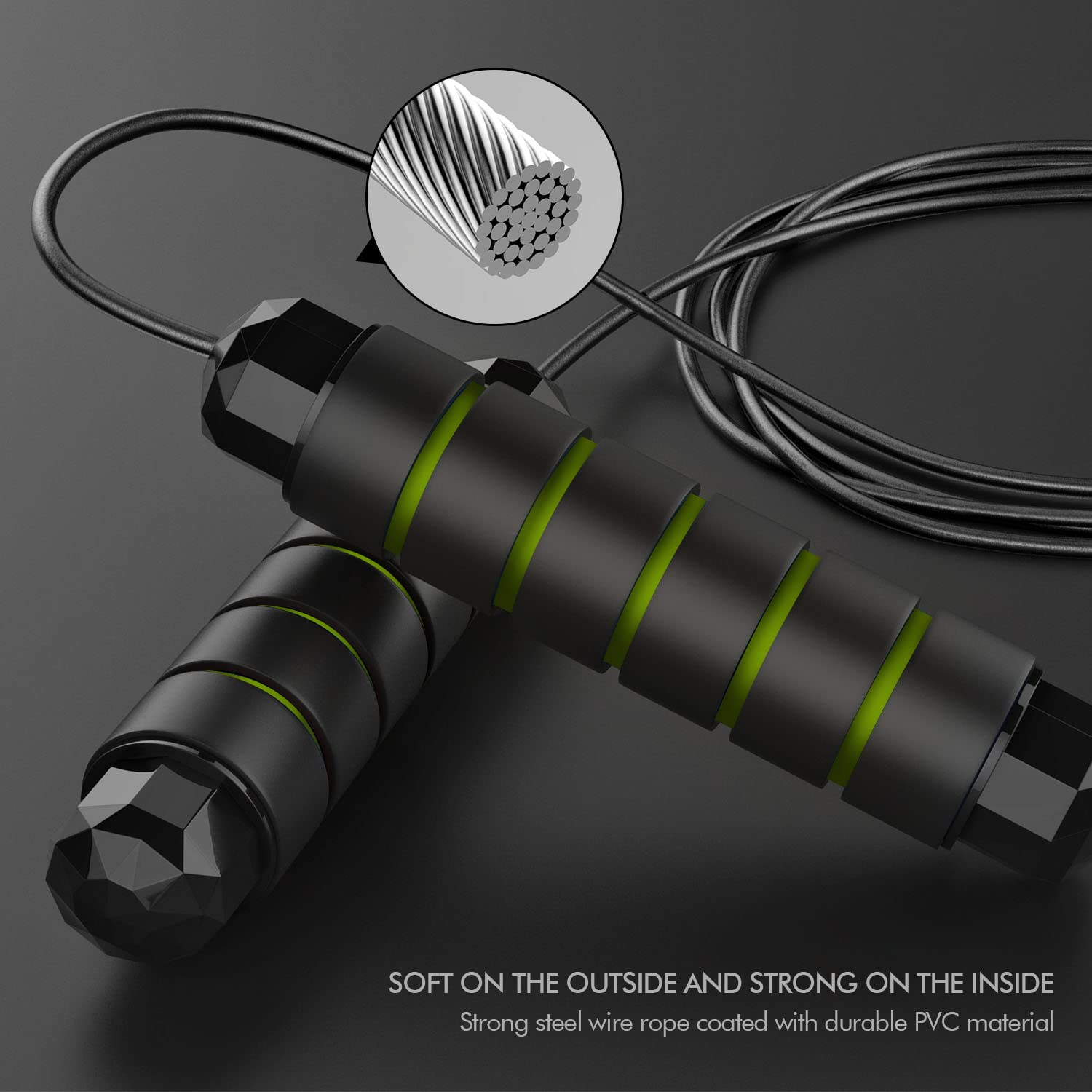 Jump Rope, Tangle-Free Rapid Speed Jumping Rope Cable, Exercise Fitness Workout Equipment & Slim Body