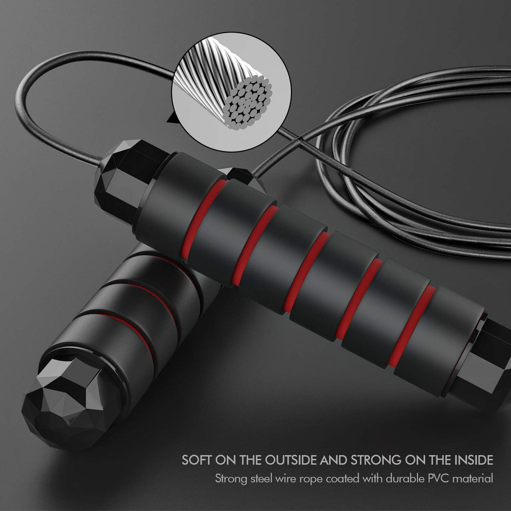 Jump Rope, Tangle-Free Rapid Speed Jumping Rope Cable, Exercise Fitness Workout Equipment & Slim Body