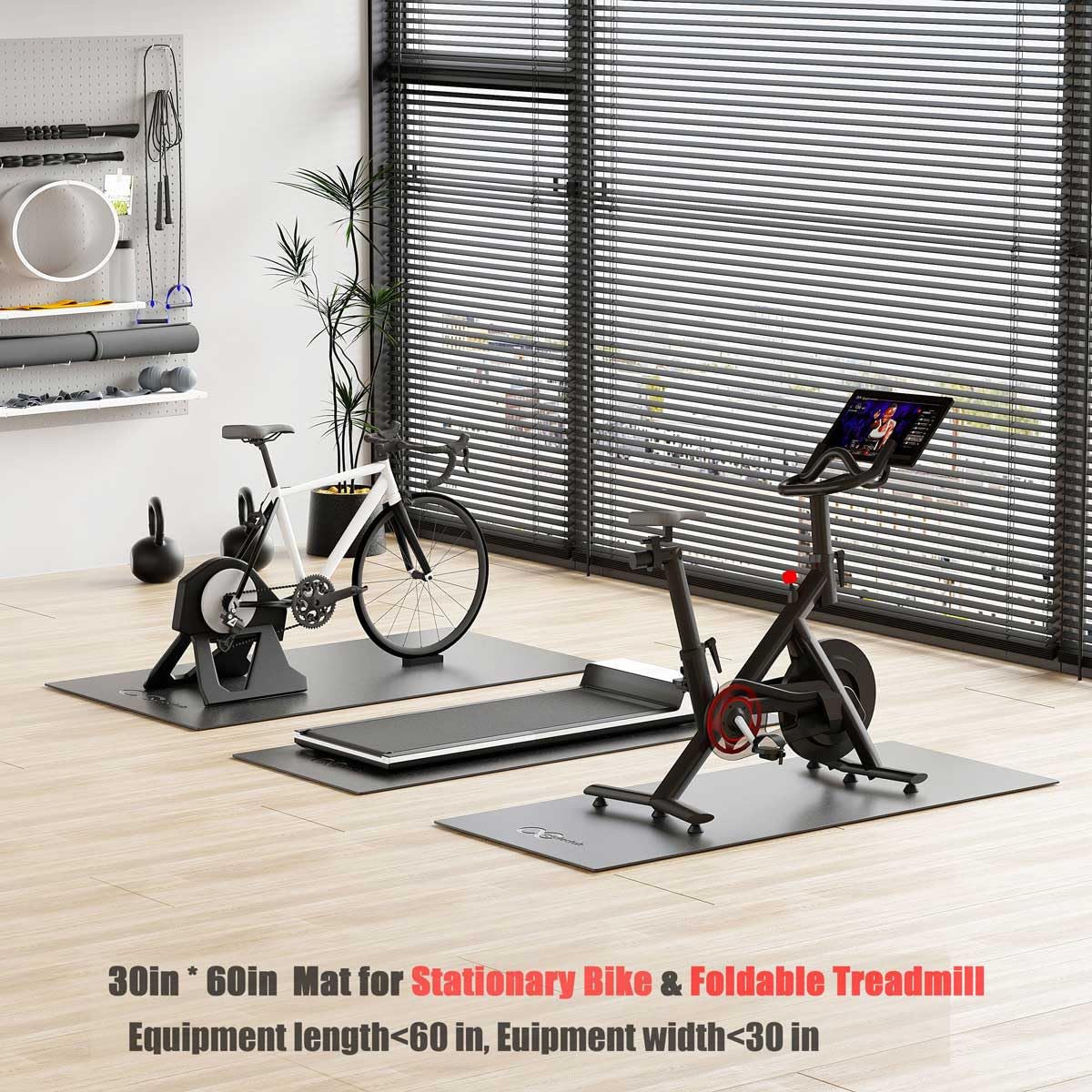 Bike Mat Compatible ,Bike Gym Equipment Hardwood Floor Carpet Protector