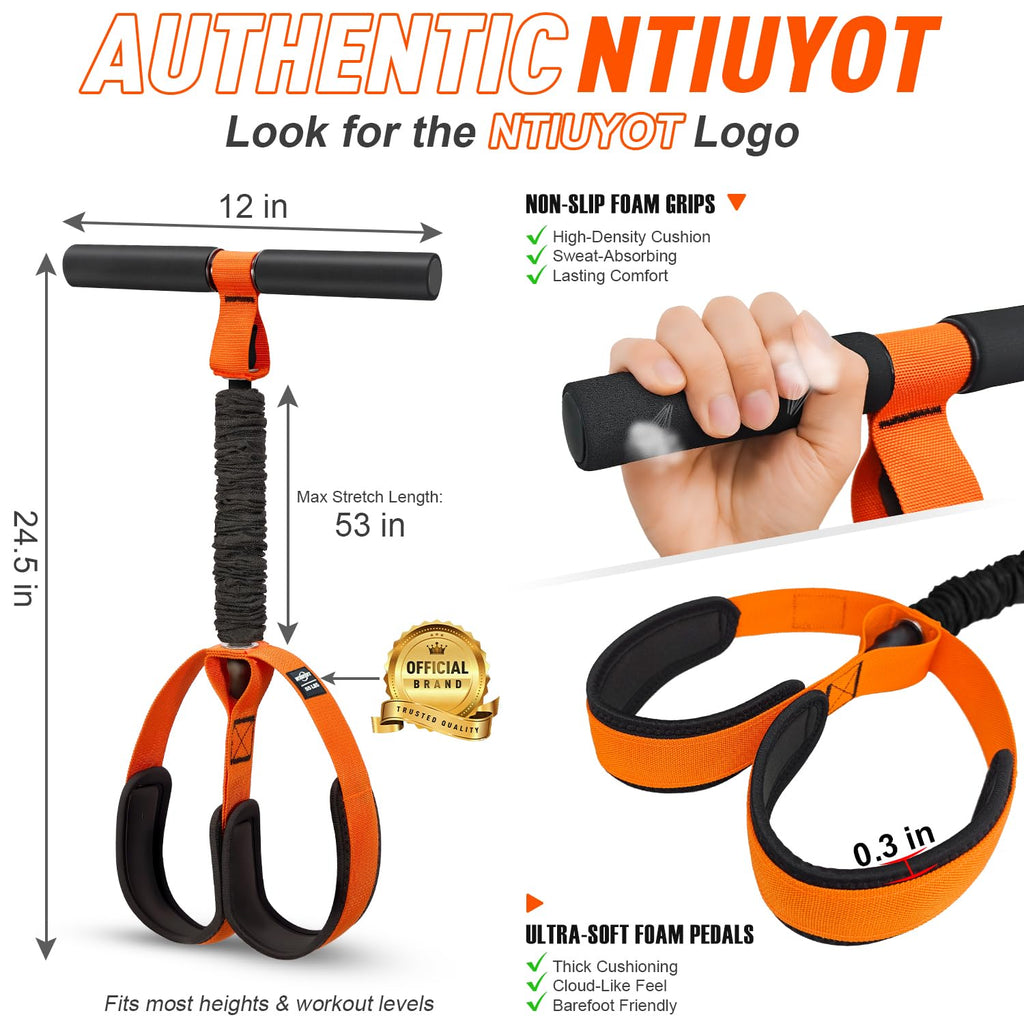 2026 Upgraded Durable Pedal Resistance Band with Handle, Physical Therapy