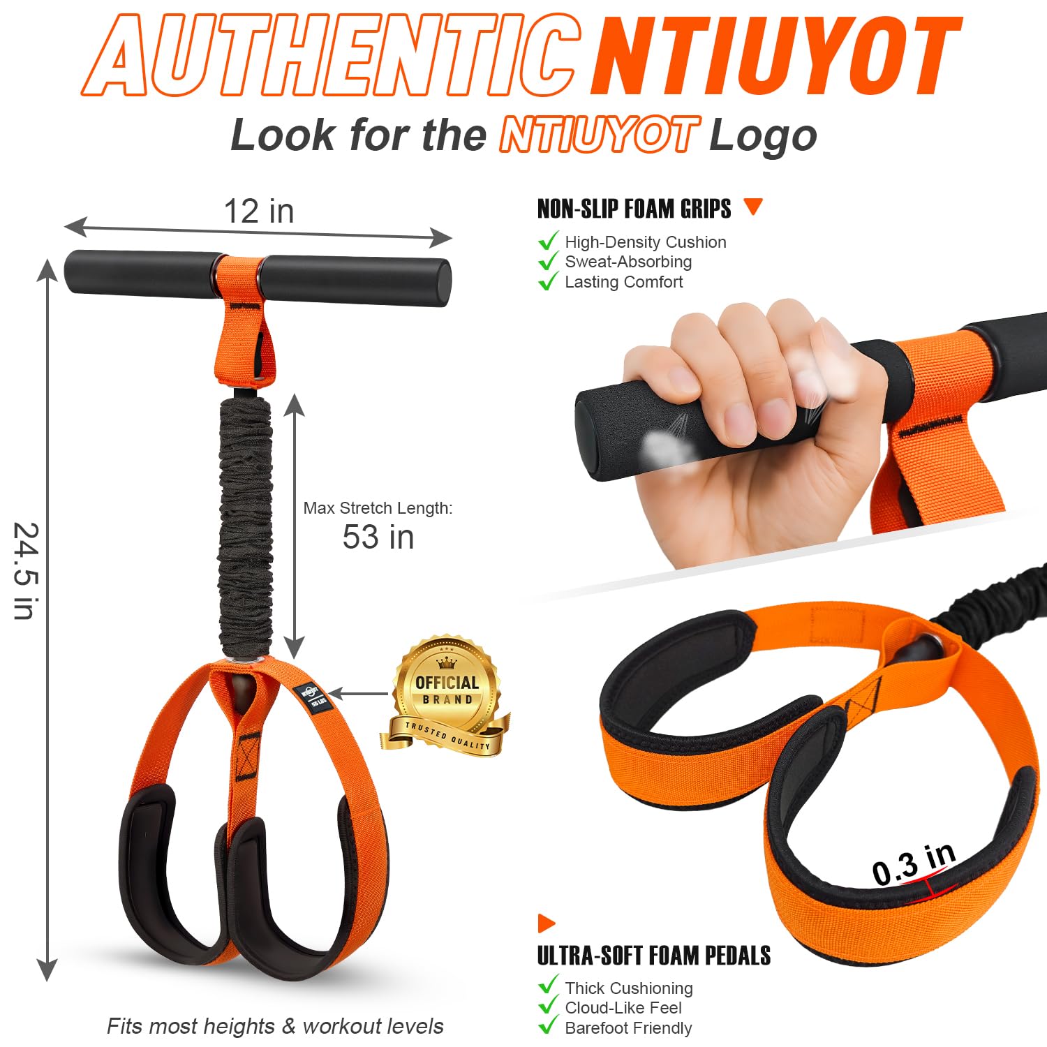 2026 Upgraded Durable Pedal Resistance Band with Handle, Physical Therapy