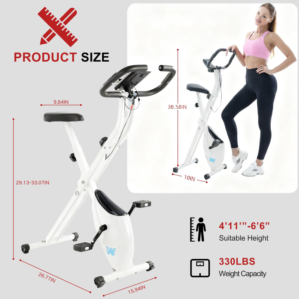 Stationary Exercise Bike for Home Workout, 5 IN 1 Foldable Indoor Cycling Bike