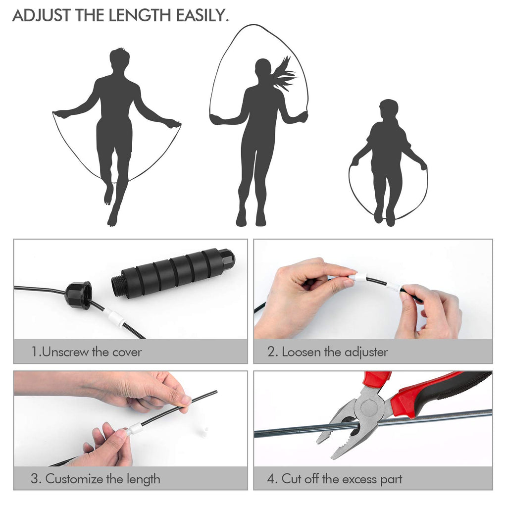 Jump Rope, Tangle-Free Rapid Speed Jumping Rope Cable, Exercise Fitness Workout Equipment & Slim Body