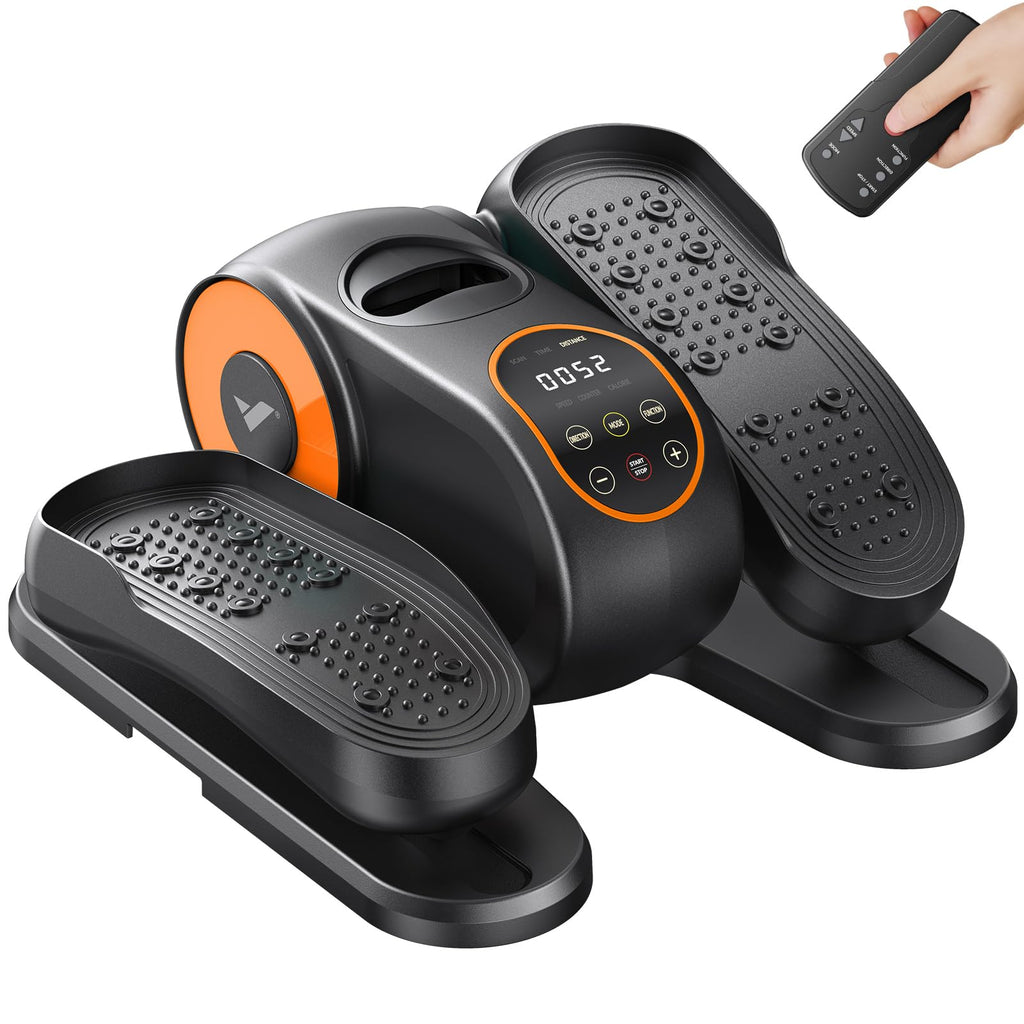 Under Desk Elliptical Machine, Leg Exerciser While Sitting , Quiet Portable Electric Seated Pedal Exerciser Machine for Home Office