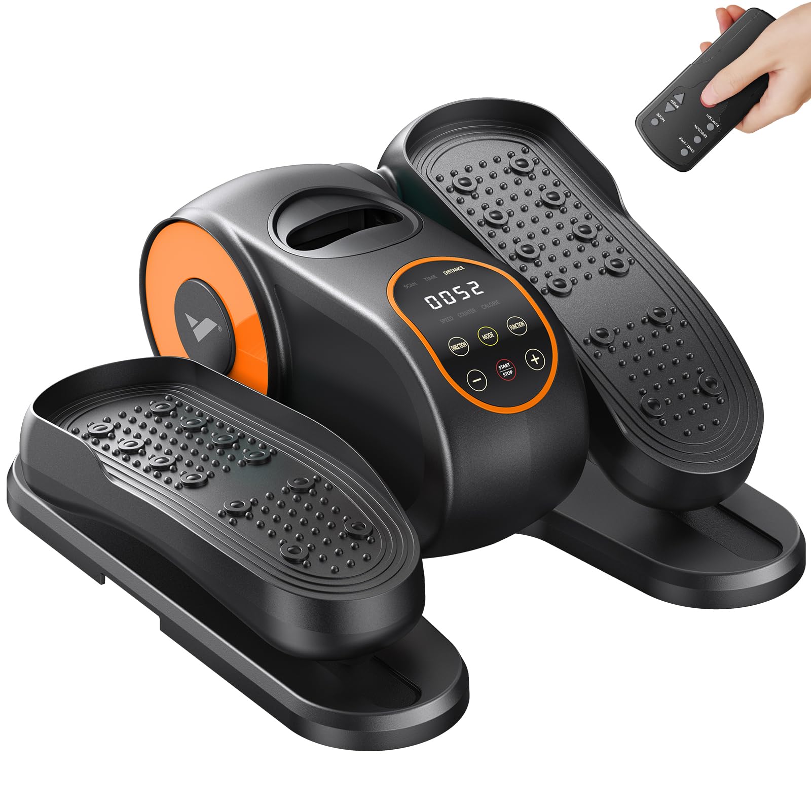Under Desk Elliptical Machine, Leg Exerciser While Sitting , Quiet Portable Electric Seated Pedal Exerciser Machine for Home Office