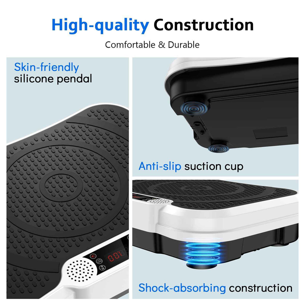 Vibration Plate Exercise Machine, Curved Vibration Plate for Lymphatic Drainage Weight Loss