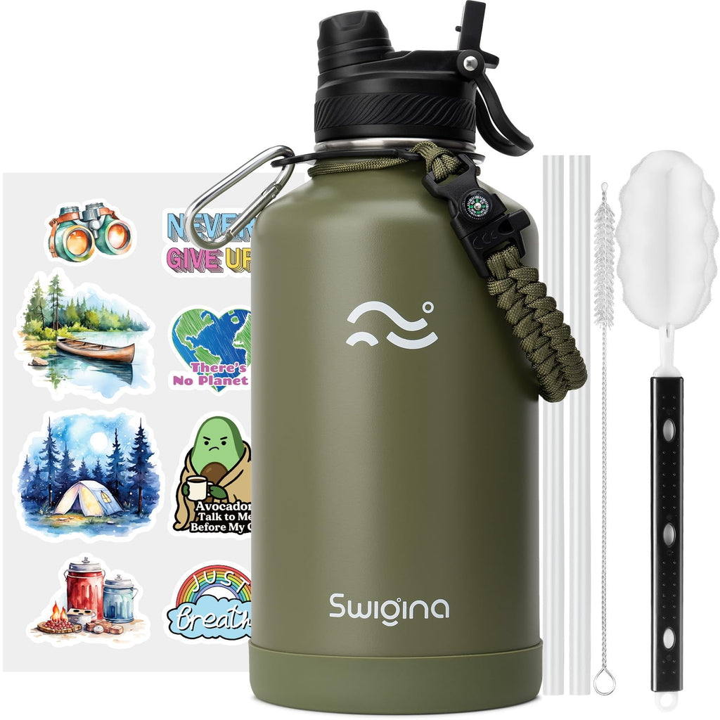 Insulated Water Bottle with Silicone Boot (36hrs Cold/18hrs Hot)