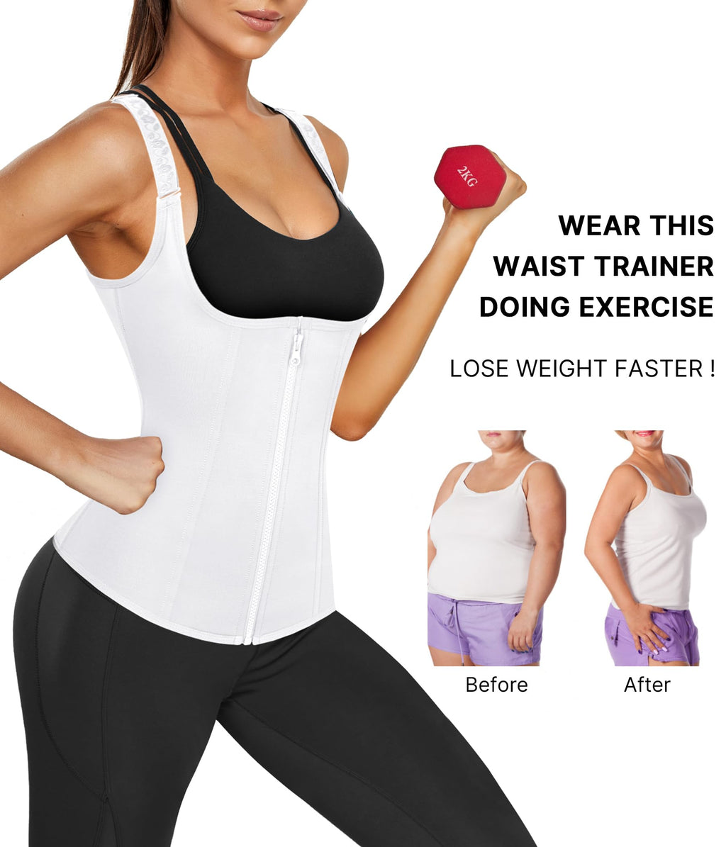 Waist Trainer for Women Corset Shapewear with Zipper