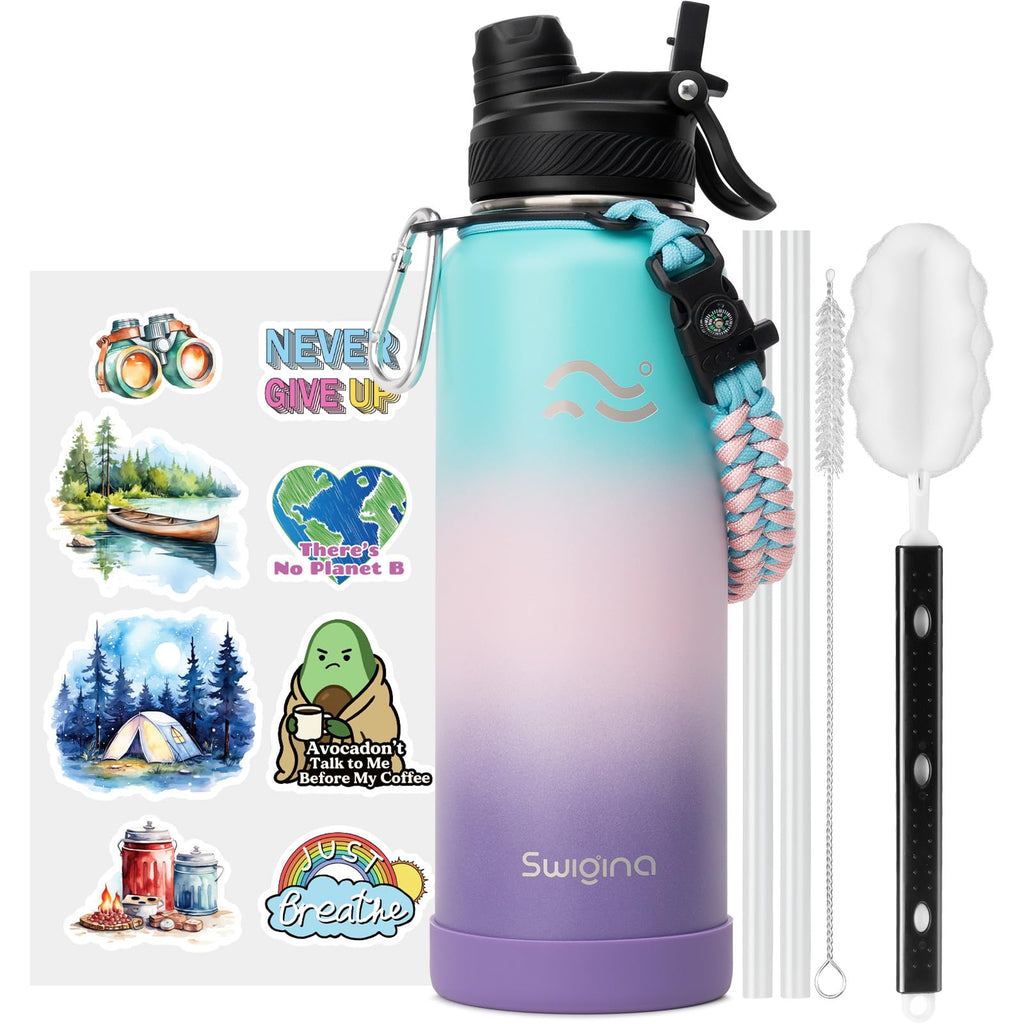 Insulated Water Bottle with Silicone Boot (36hrs Cold/18hrs Hot)