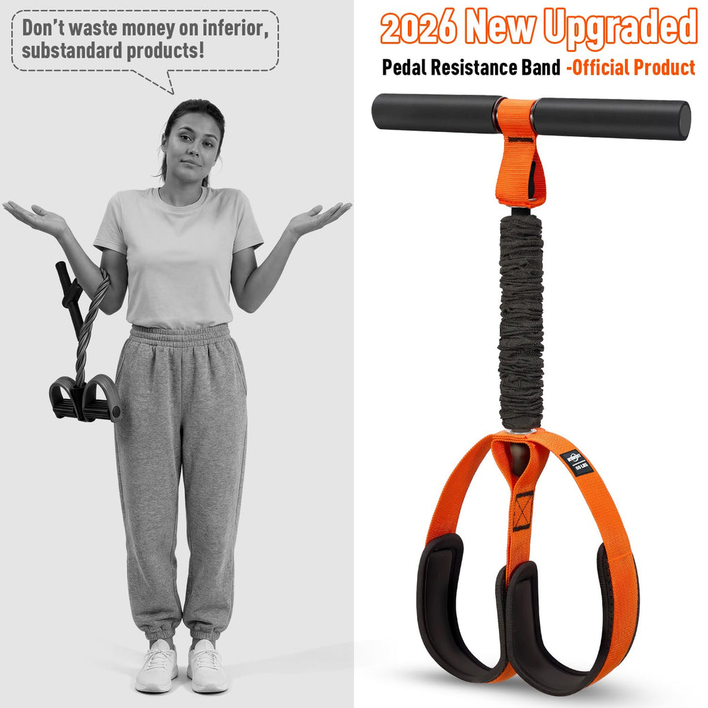 2026 Upgraded Durable Pedal Resistance Band with Handle, Physical Therapy