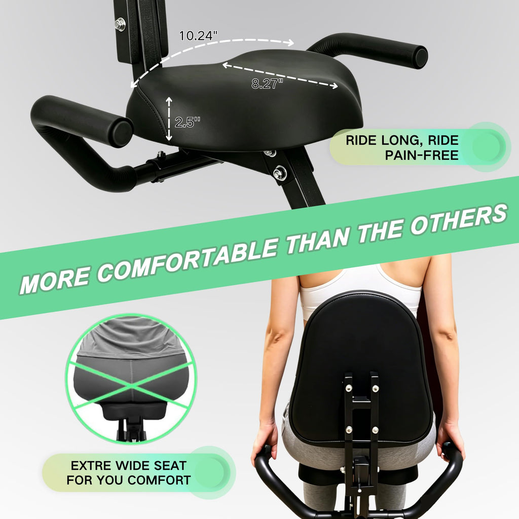 Stationary Exercise Bike for Home Workout, 5 IN 1 Foldable Indoor Cycling Bike