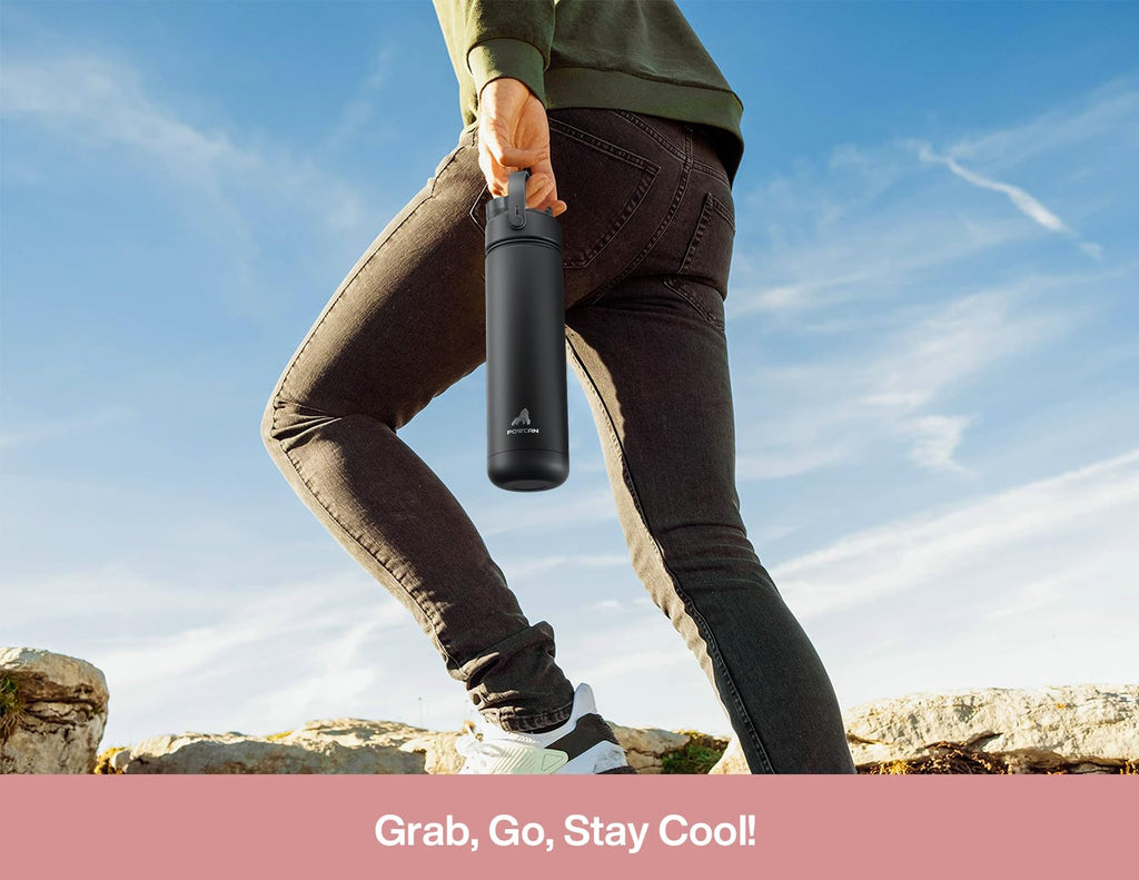 40 oz Insulated Water Bottle with 2-in-1 Straw and Spout Lid (Cotton Candy)