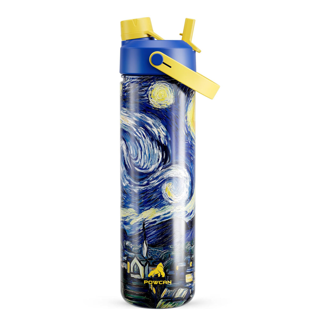 40 oz Insulated Water Bottle with 2-in-1 Straw and Spout Lid (Cotton Candy)
