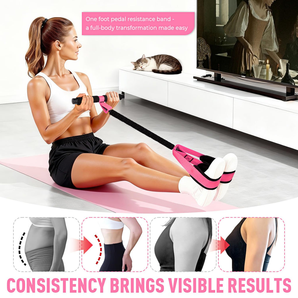 2026 Upgraded Durable Pedal Resistance Band with Handle, Physical Therapy