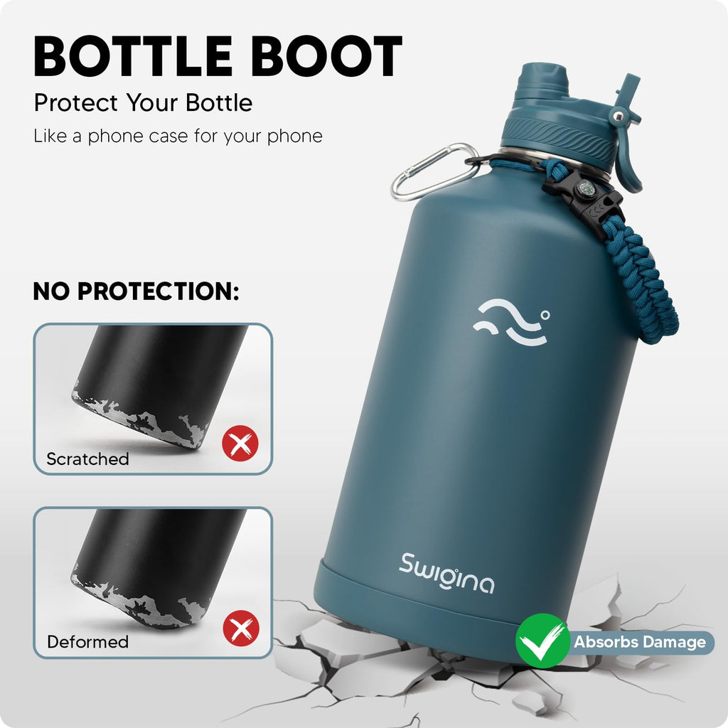 Insulated Water Bottle with Silicone Boot (36hrs Cold/18hrs Hot)