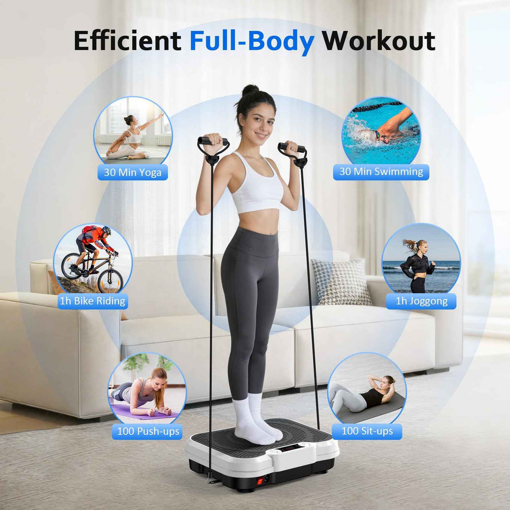 Vibration Plate Exercise Machine, Curved Vibration Plate for Lymphatic Drainage Weight Loss