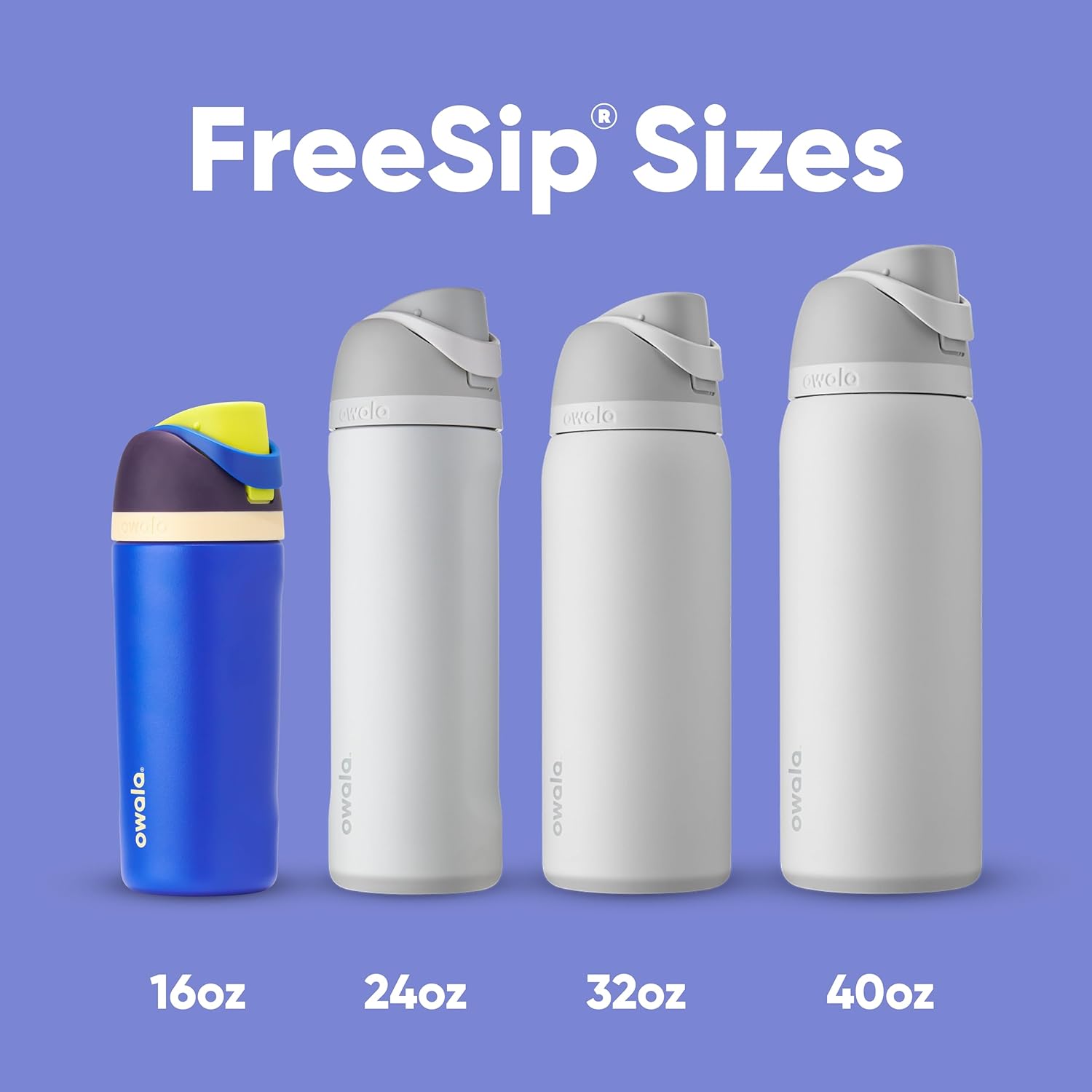 FreeSip Insulated Stainless Steel Water Bottle with Straw, BPA-Free Sports Water Bottle, Great for Travel, 32 Oz, Very, Very Dark