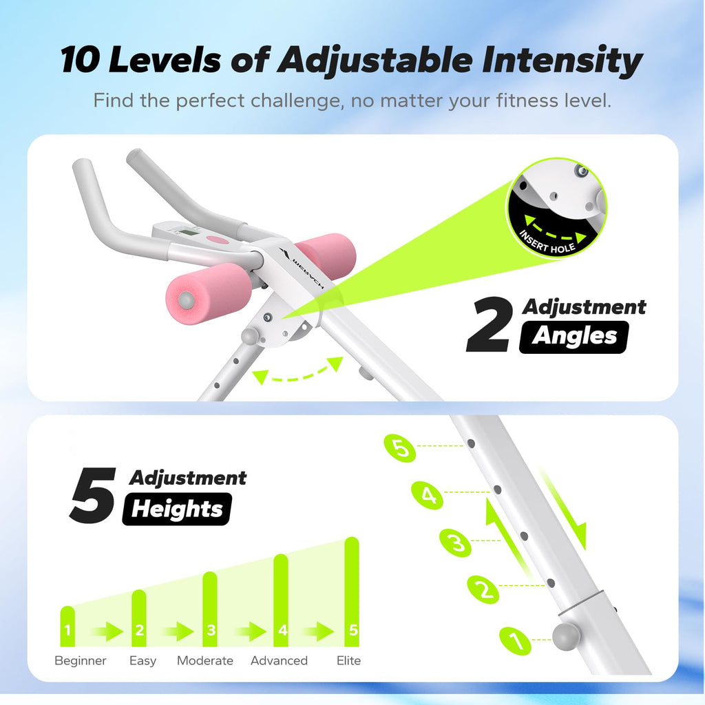 Ab Machine, Ab Workout Equipment, Adjustable Ab Trainer Machine, Abdominal Trainer for Stomach Workout