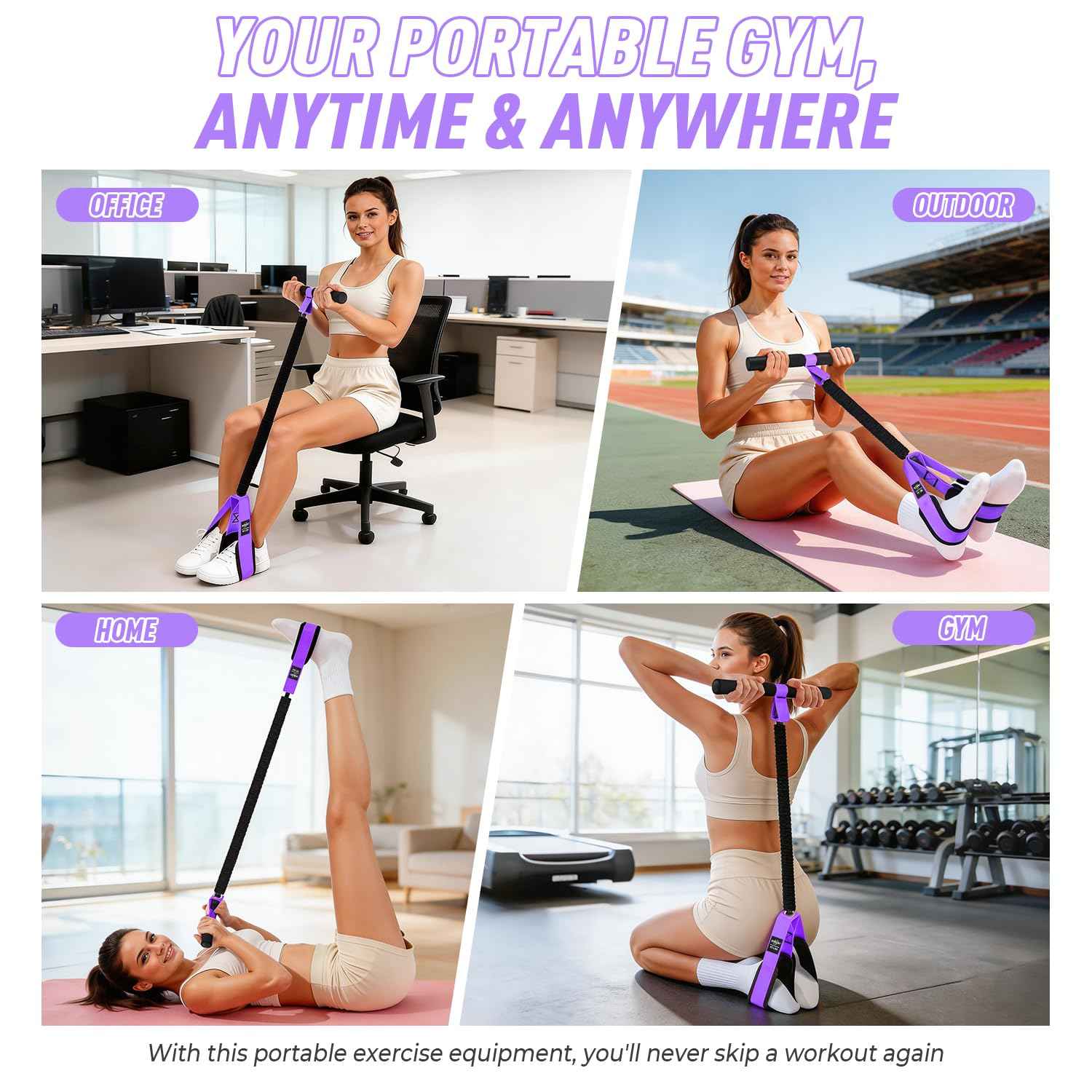2026 Upgraded Durable Pedal Resistance Band with Handle, Physical Therapy