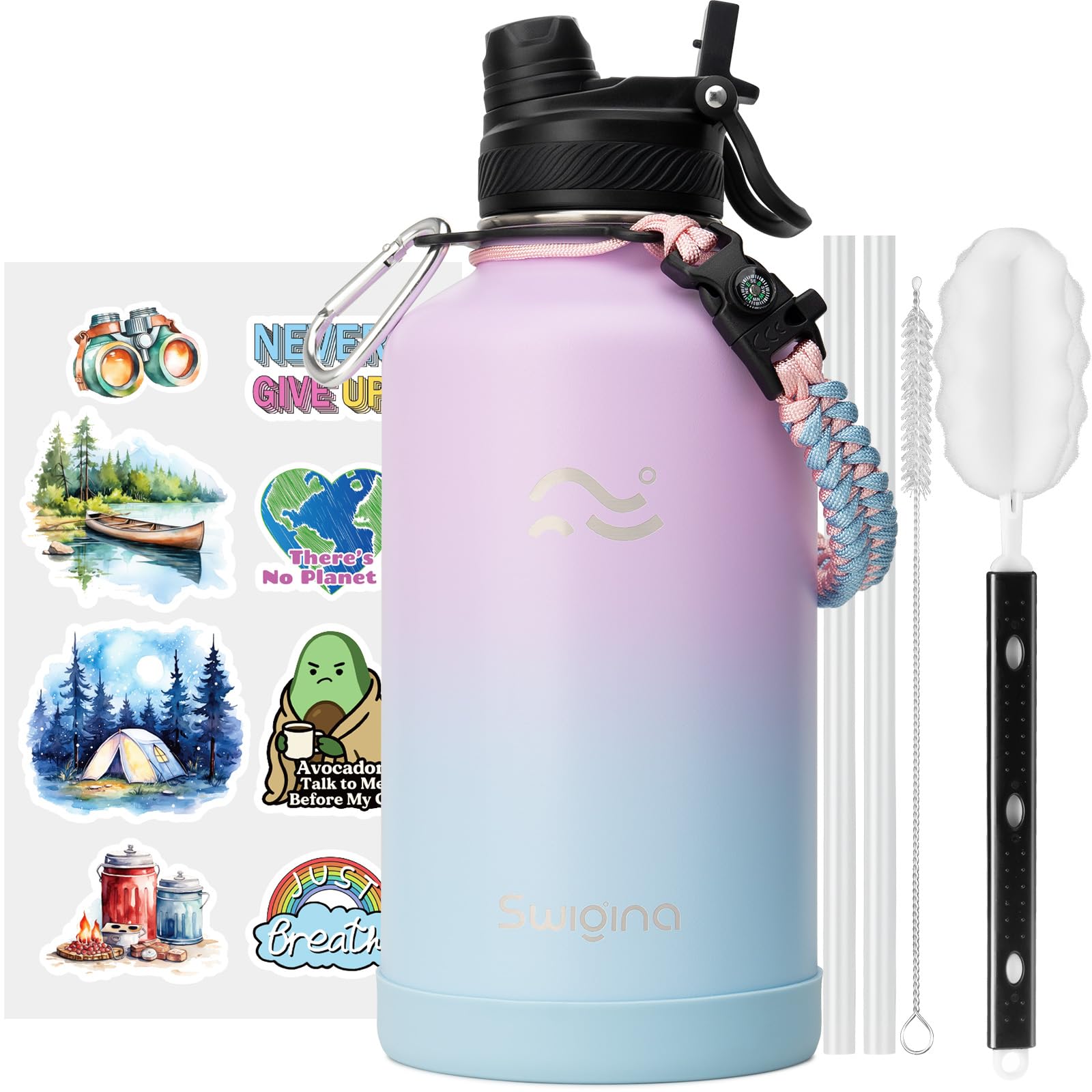 Insulated Water Bottle with Silicone Boot (36hrs Cold/18hrs Hot)