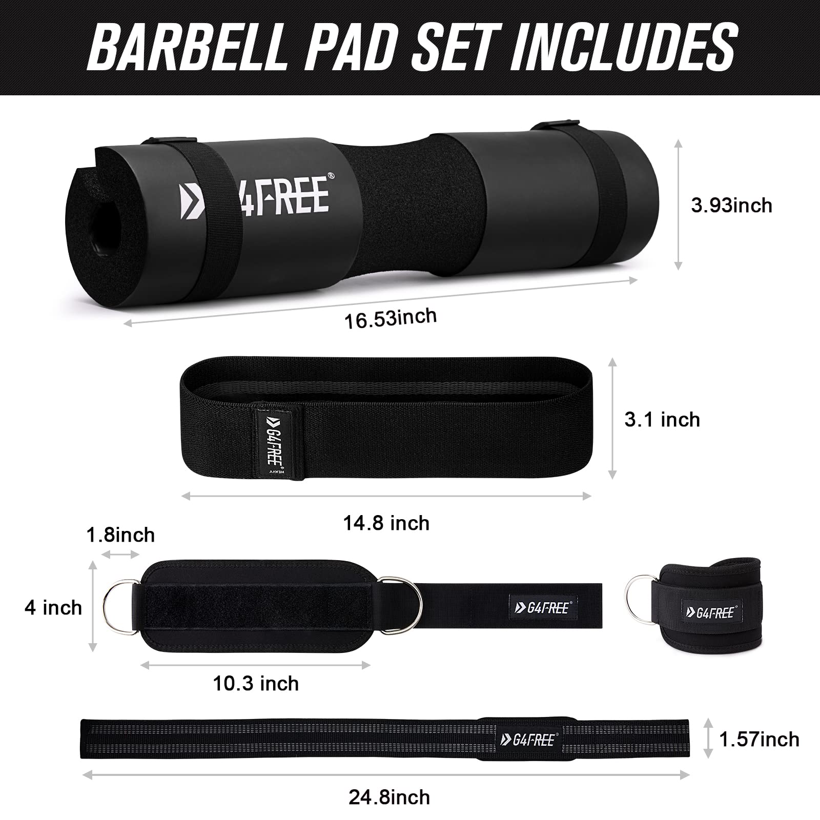 9Pcs Barbell Pad Set for Squat