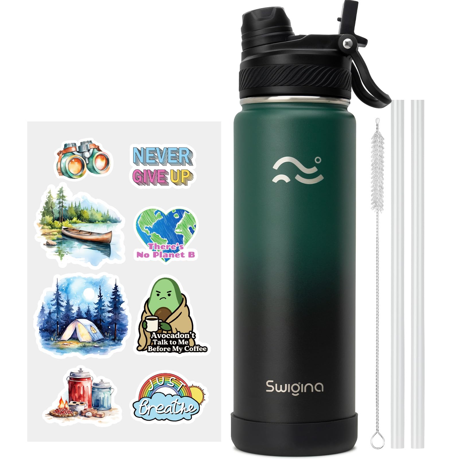 Insulated Water Bottle with Silicone Boot (36hrs Cold/18hrs Hot)