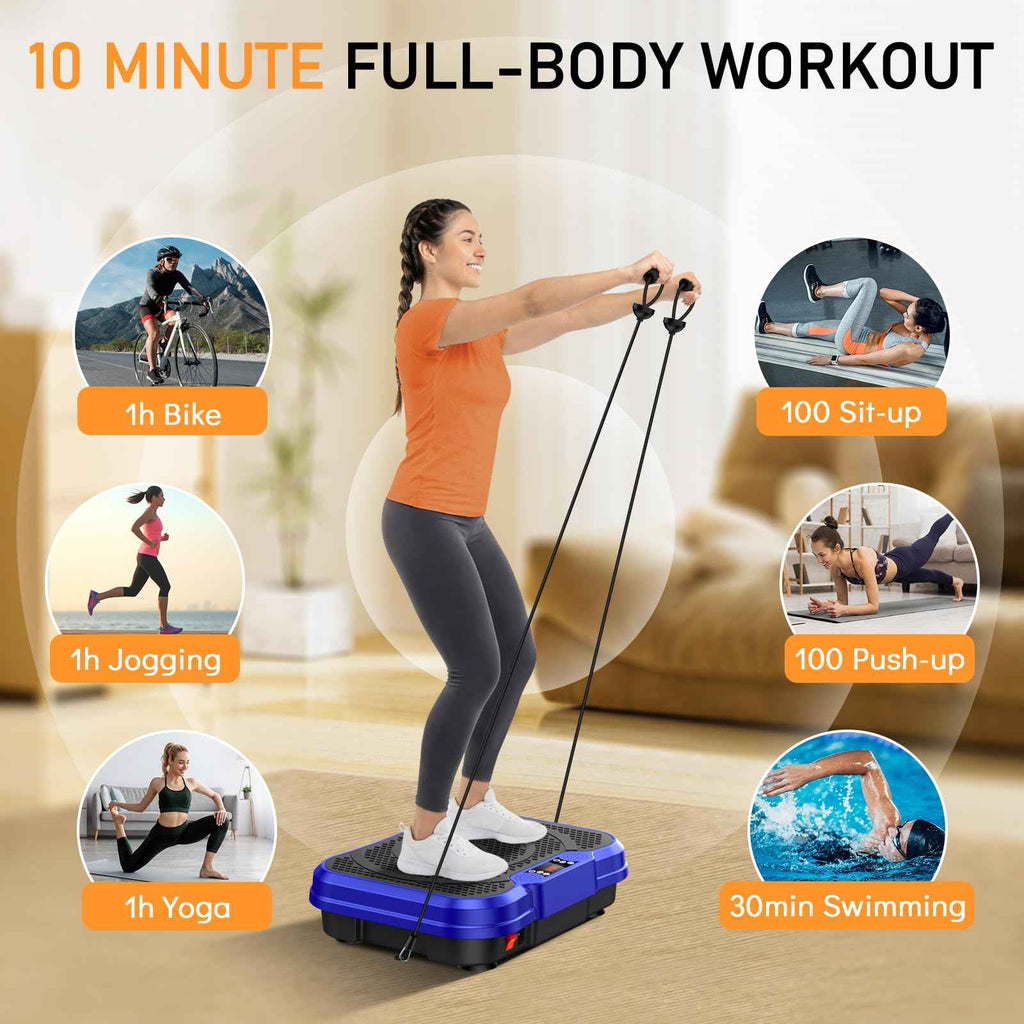 Vibration Plate Exercise Machine, Curved Vibration Plate for Lymphatic Drainage Weight Loss