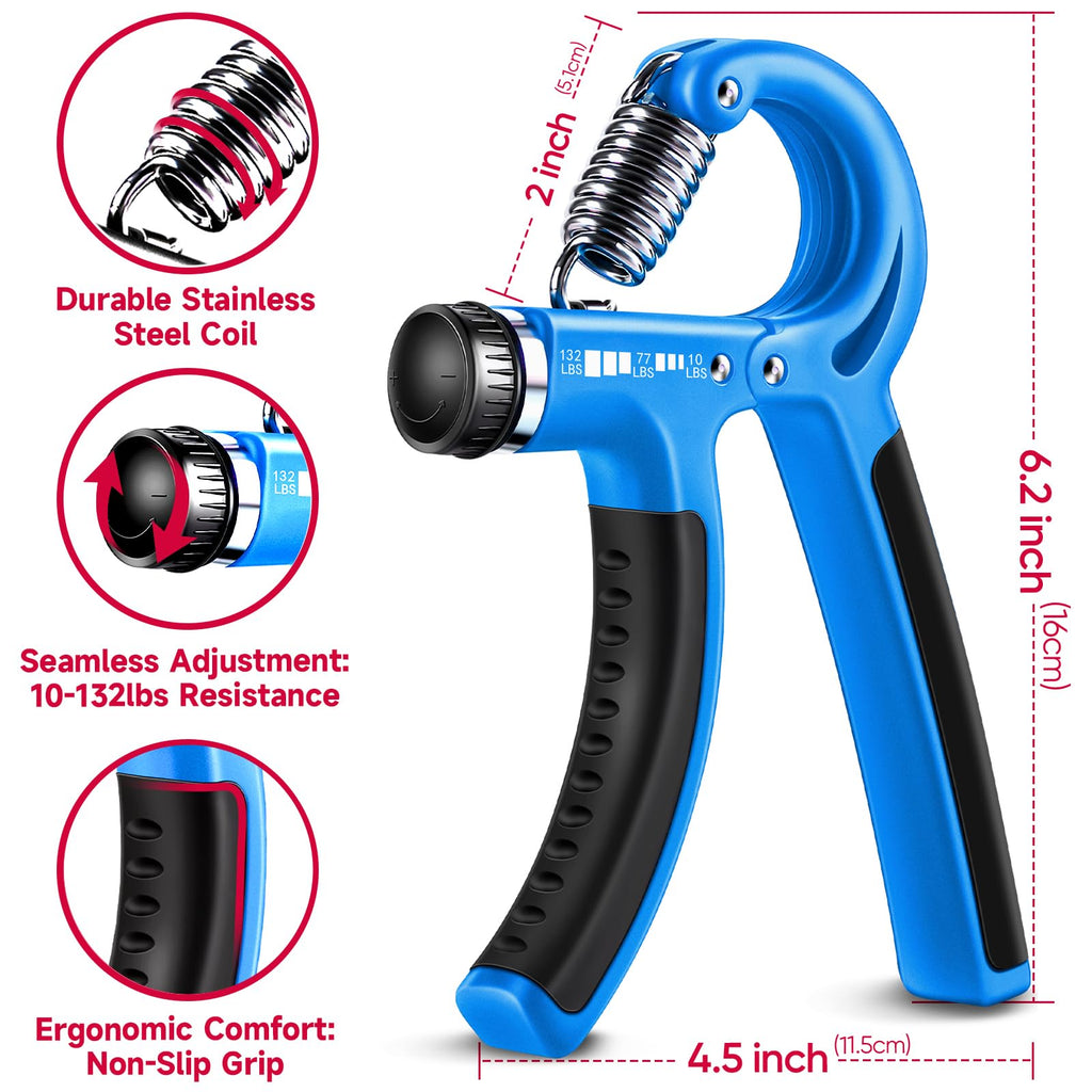 Grip Strengthener Forearm Strengthener Hand Grips Strengthener Kit - 5 Pack Adjustable Resistance