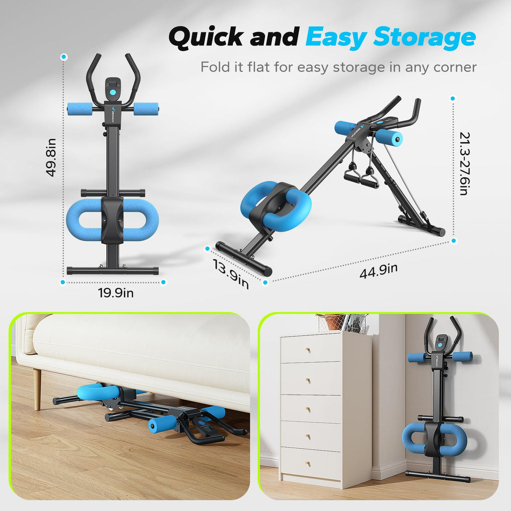 Ab Machine, Ab Workout Equipment, Adjustable Ab Trainer Machine, Abdominal Trainer for Stomach Workout