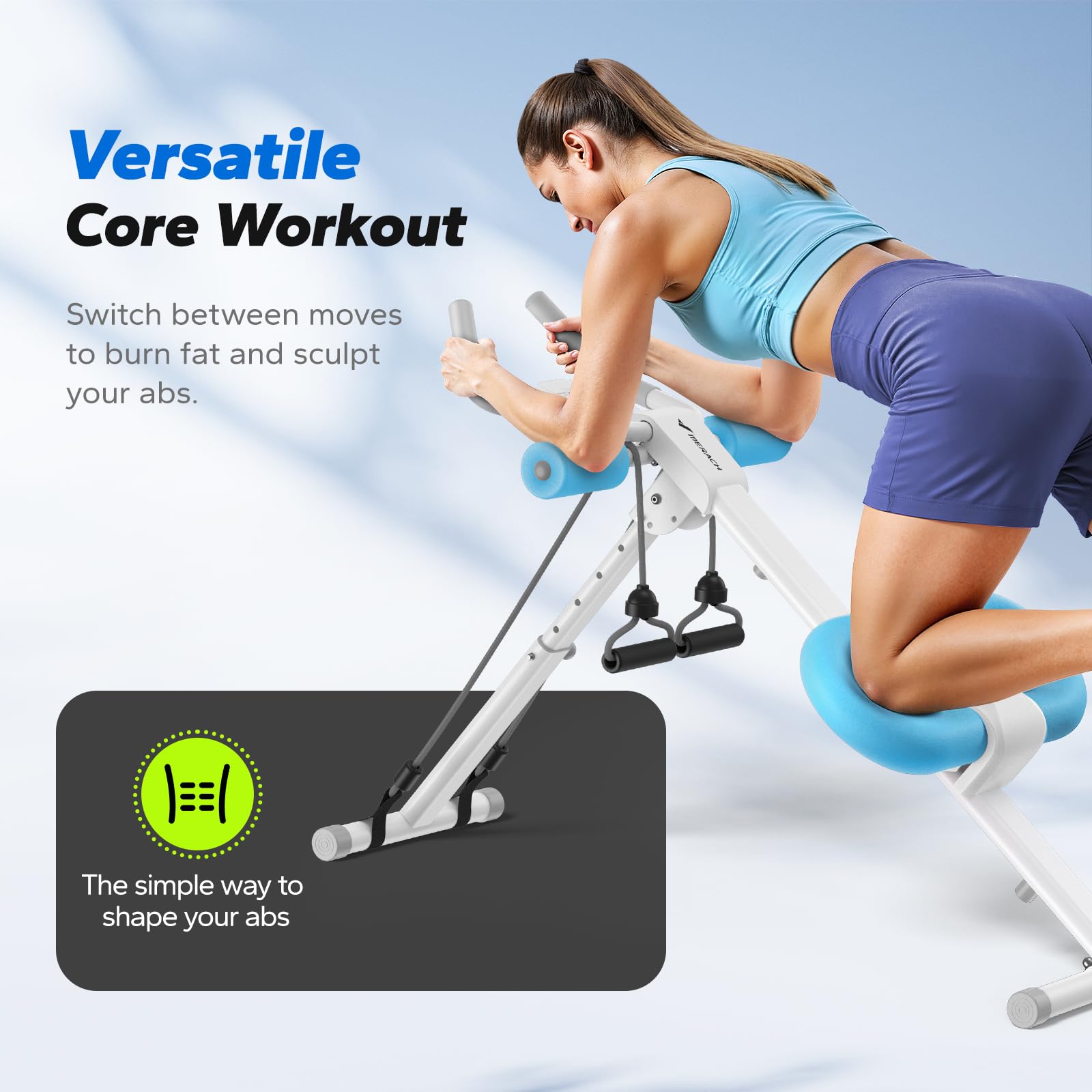 Ab Machine, Ab Workout Equipment, Adjustable Ab Trainer Machine, Abdominal Trainer for Stomach Workout