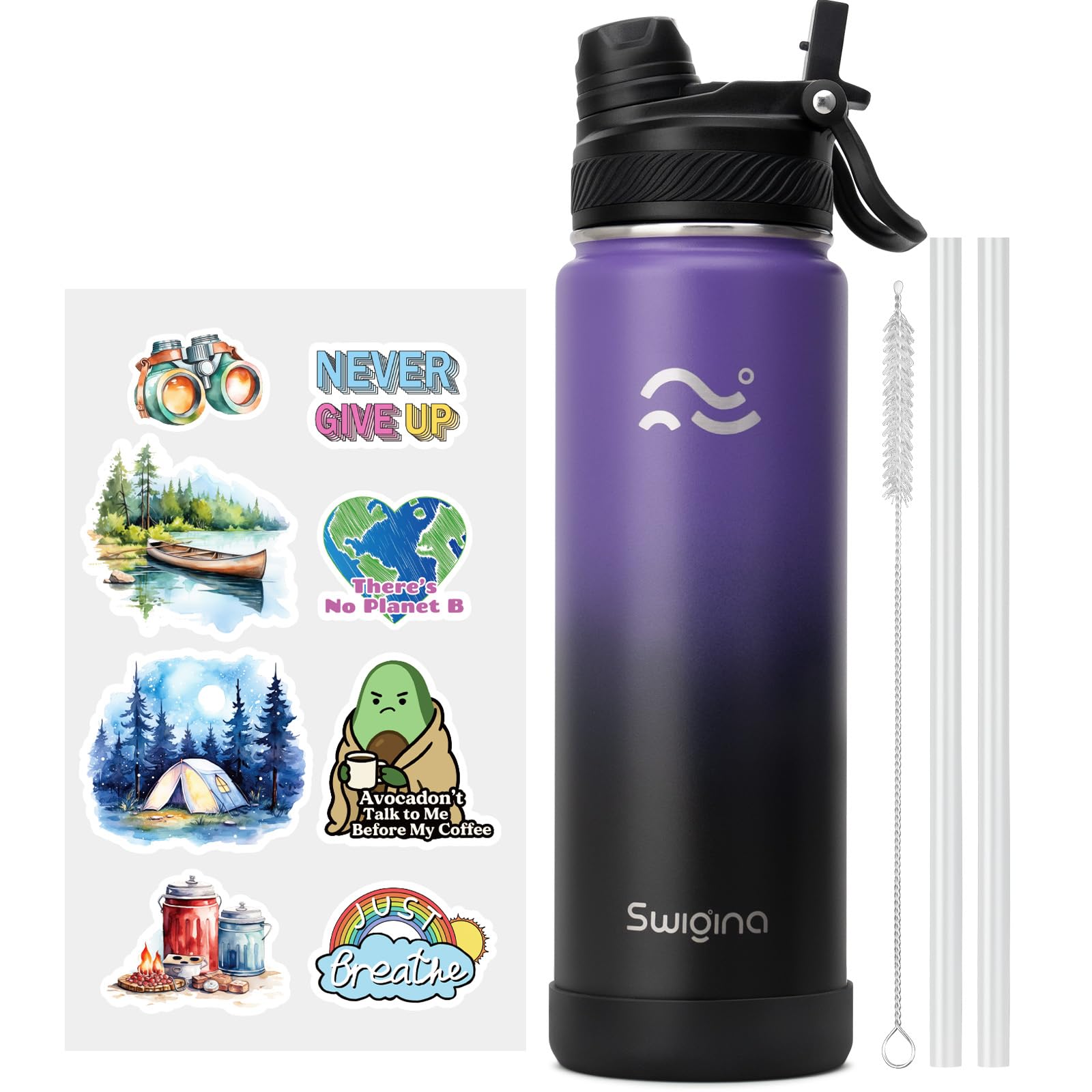 Insulated Water Bottle with Silicone Boot (36hrs Cold/18hrs Hot)