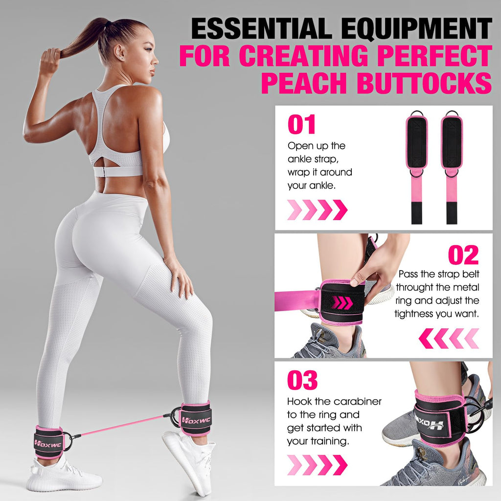 Ankle Resistance Bands with Cuffs, Ankle Bands for Working Out